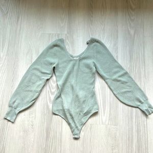A&F light blue bodysuit